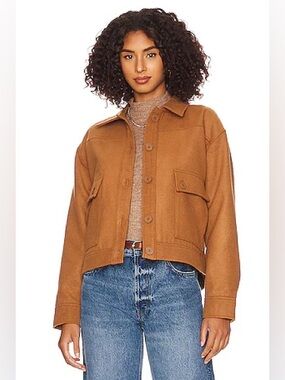 Monrow x Revolve Weekend Jacket Golden Brown Size Large